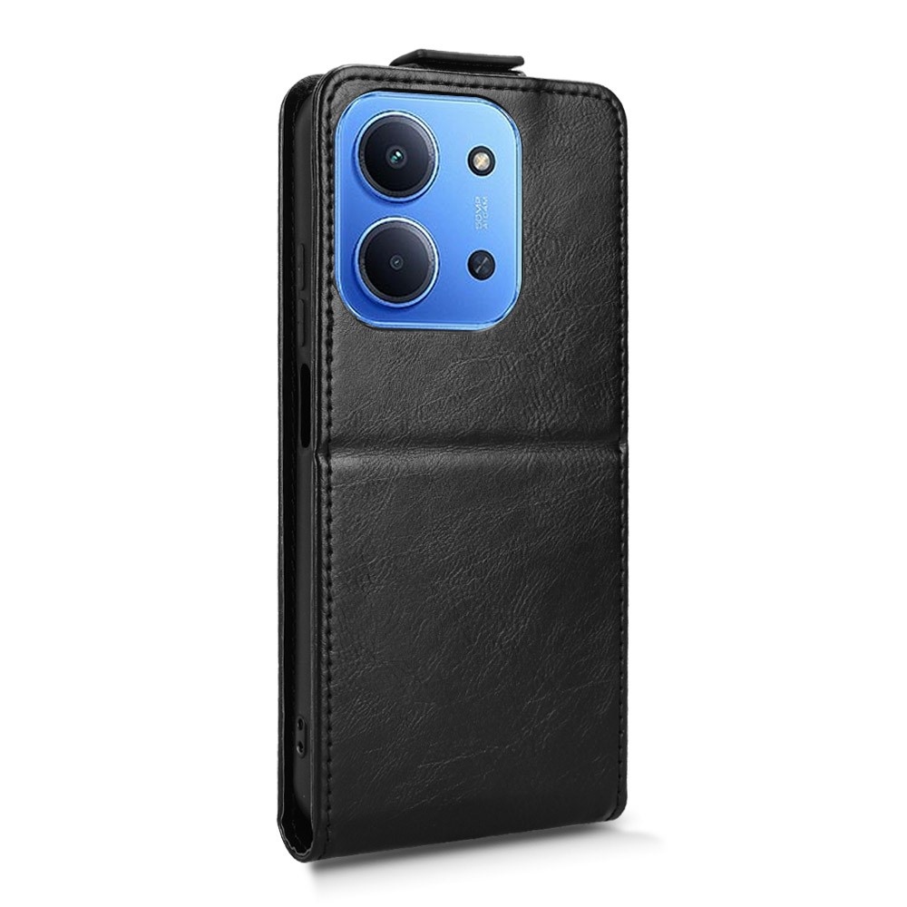 Vert flip tok Xiaomi Redmi 15C 4G (171mm)/Poco C85 4G (171mm) - fekete