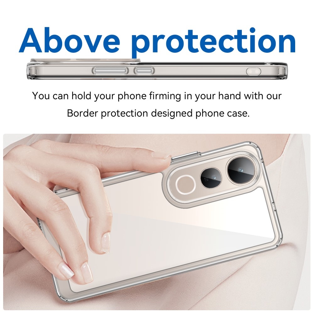 Gél tok fix hátlappal a Vivo V50 Lite 4G/5G készülékhez - átlátszó
