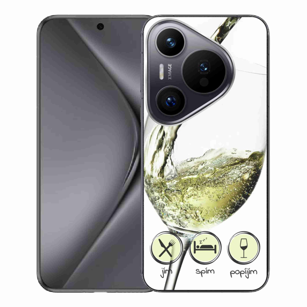 Gél tok mmCase a Huawei Pura 70 Pro készülékhez - borospohár fehér