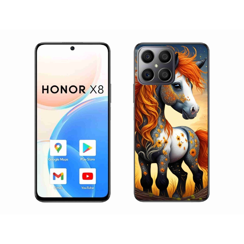 Zselés borítás mmCase a Honor X8-hoz - színes póni