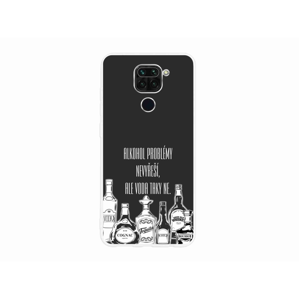 Gél borító mmCase a Xiaomi Redmi Note 9-hez - vicces szöveg fekete háttérrel