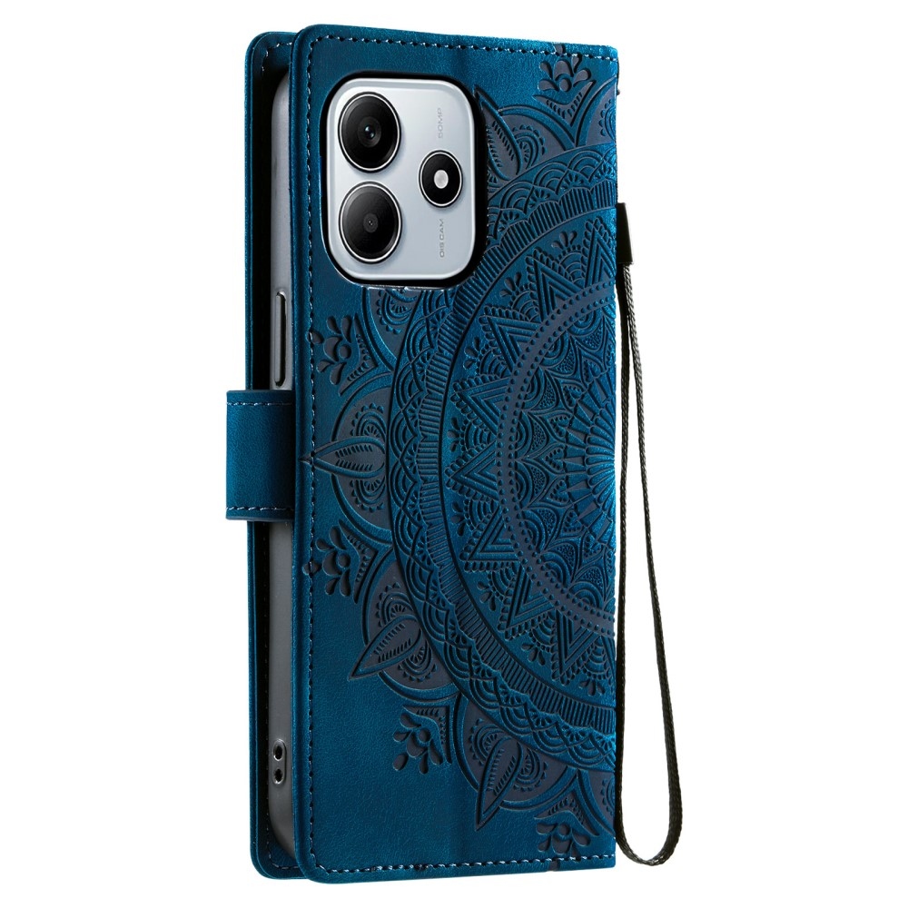 Mandalák könyv tok Xiaomi Redmi Note 14-hez - kék