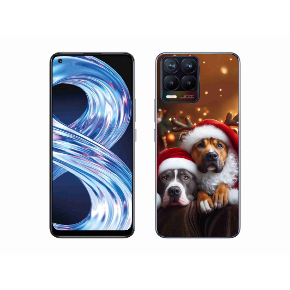 Gél borítás mmCase a Realme 8 Pro-n - Karácsonyi kutyák