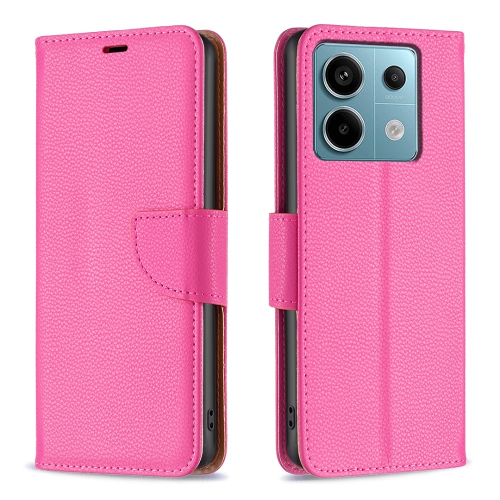 Állványos könyv tok Xiaomi Redmi Note 13 Pro 5G/Poco X6 5G - rózsaszínű