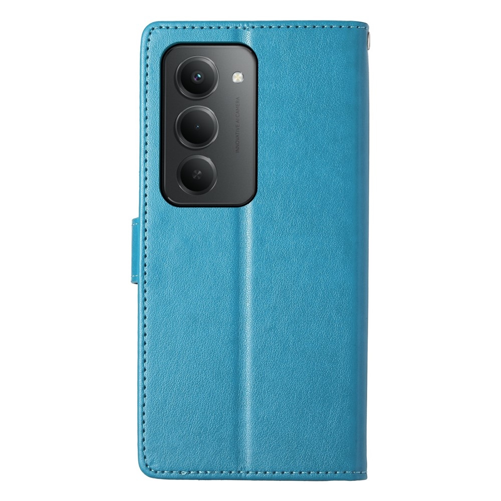 Virágos könyvtáska Xiaomi Redmi 15 5G (169mm) - kék