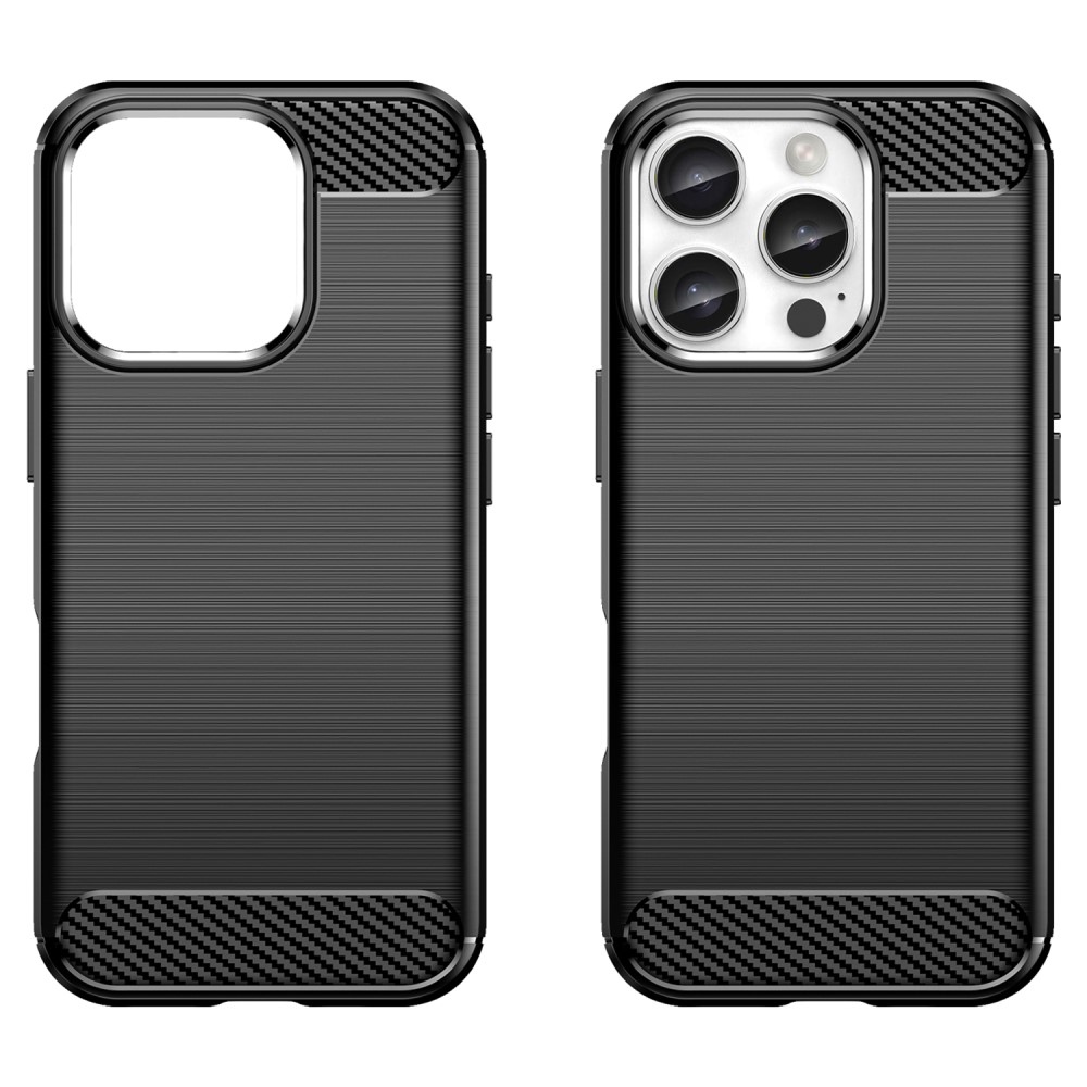 Carbon tartós zselés tok iPhone 16 Pro készülékhez - fekete