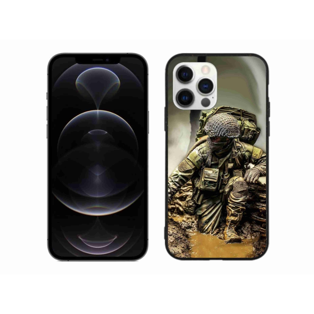Gél védőburkolat mmCase iPhone 12 Pro Max készülékhez - katonás