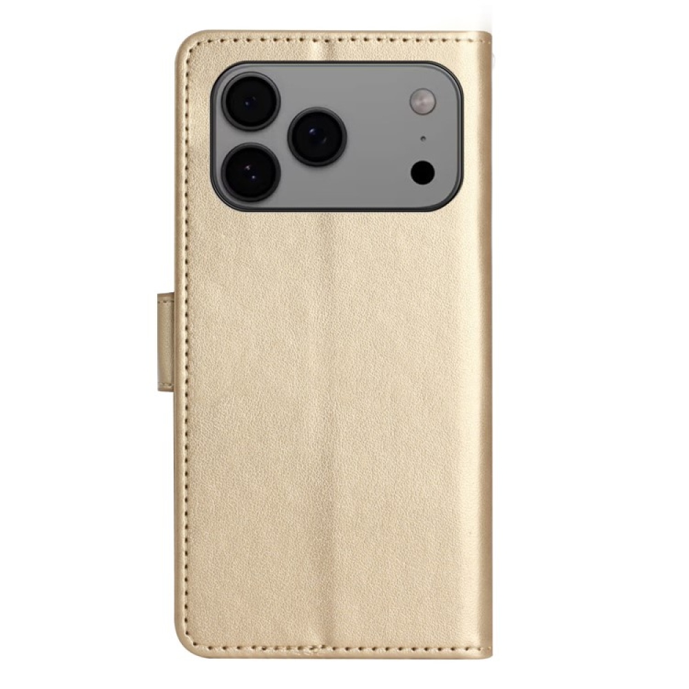 Virágok könyv tok iPhone 17 Pro Max készülékhez - arany színben