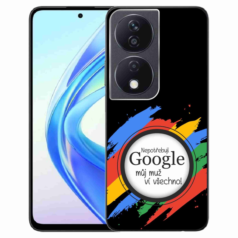 Gél borítás mmCase a Honor X7b/Honor 90 Smart - az ember mindent tud fekete háttérrel