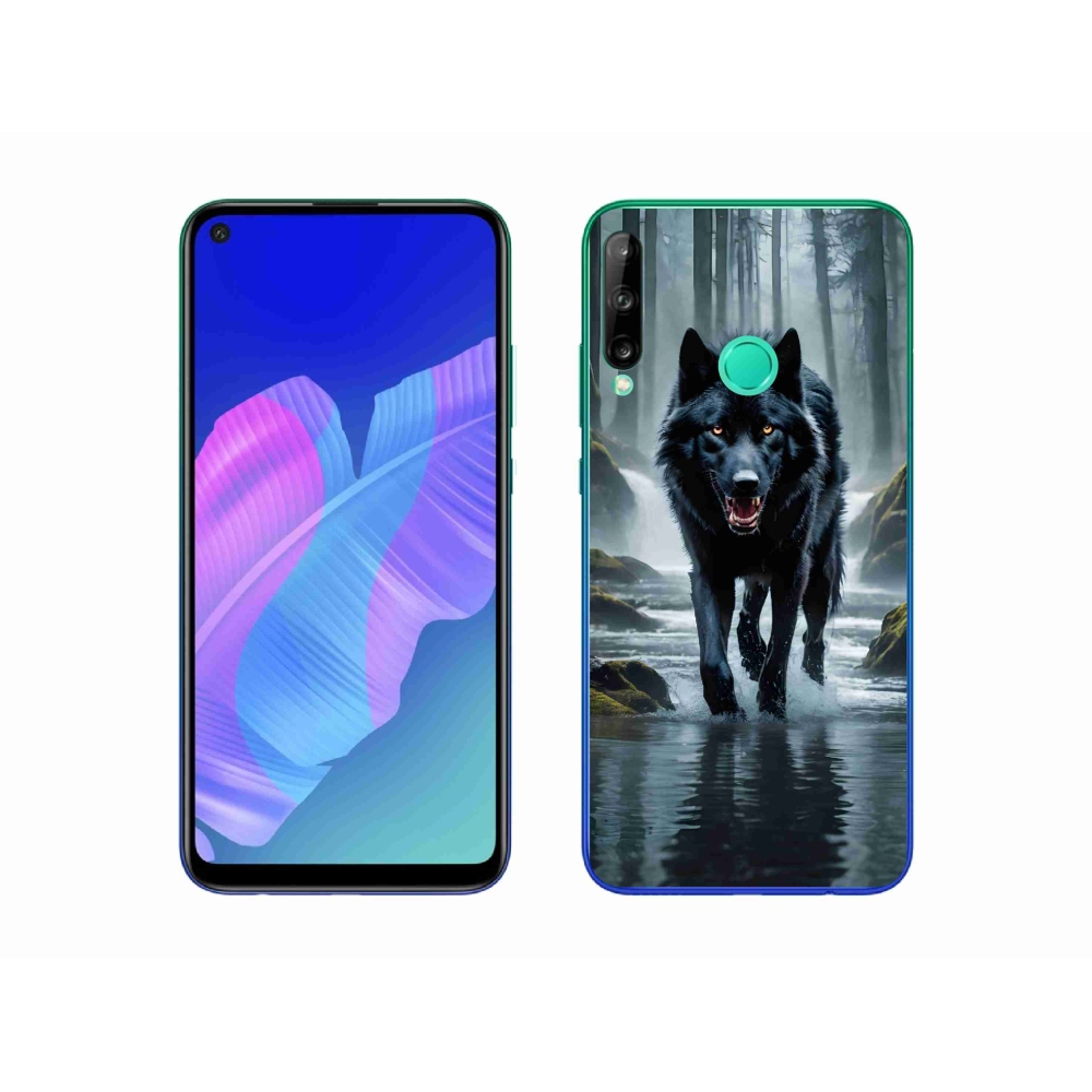Zselés borítás mmCase a Huawei P40 Lite E számára - fekete farkas