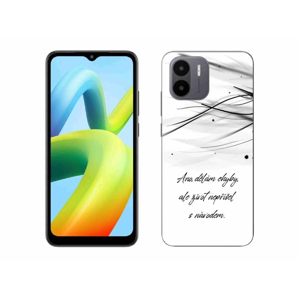 Gél borítás mmCase a Xiaomi Redmi A1-en - idézem fehér háttérrel
