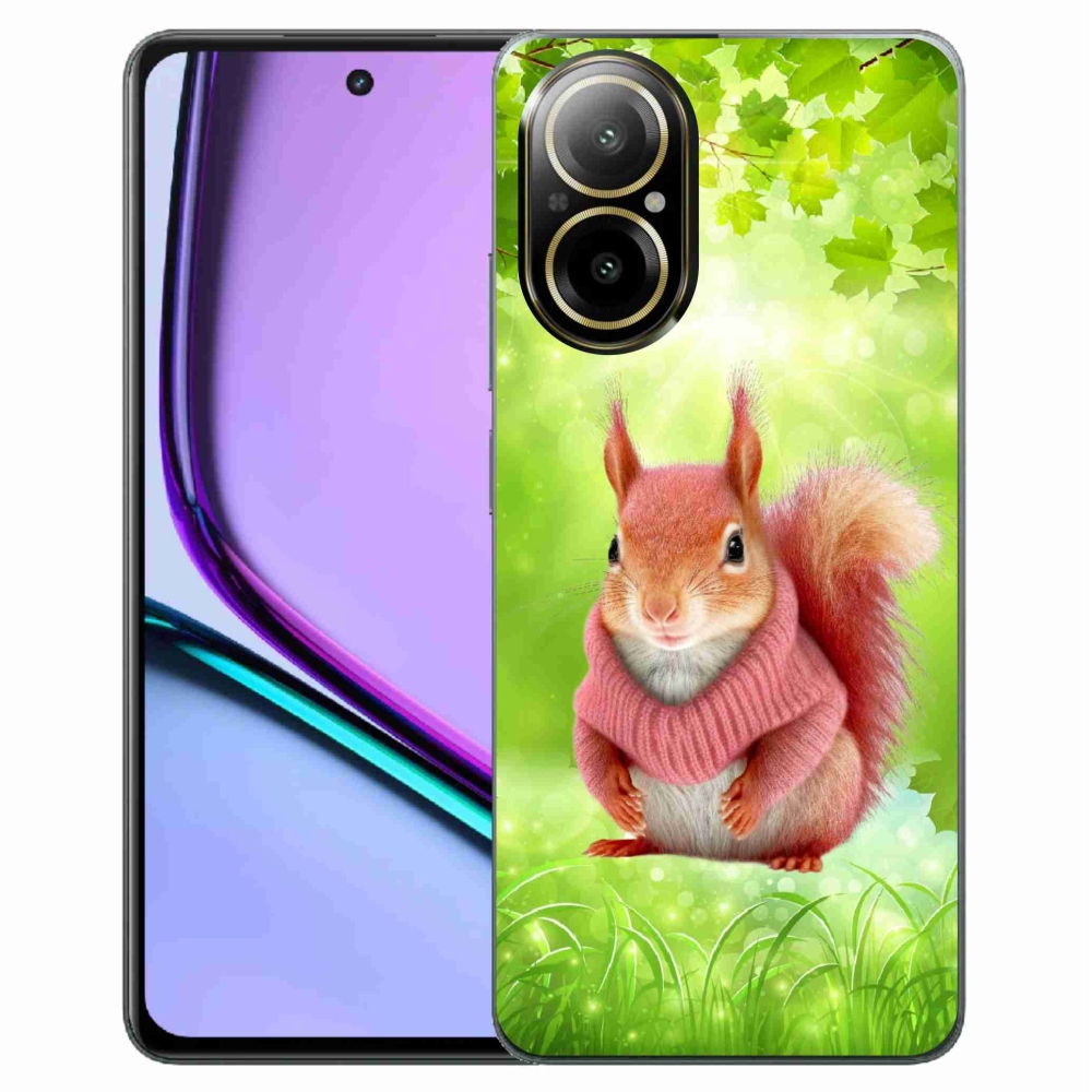 Gél borítás mmCase a Realme C67 készülékhez - mókus pulóverben