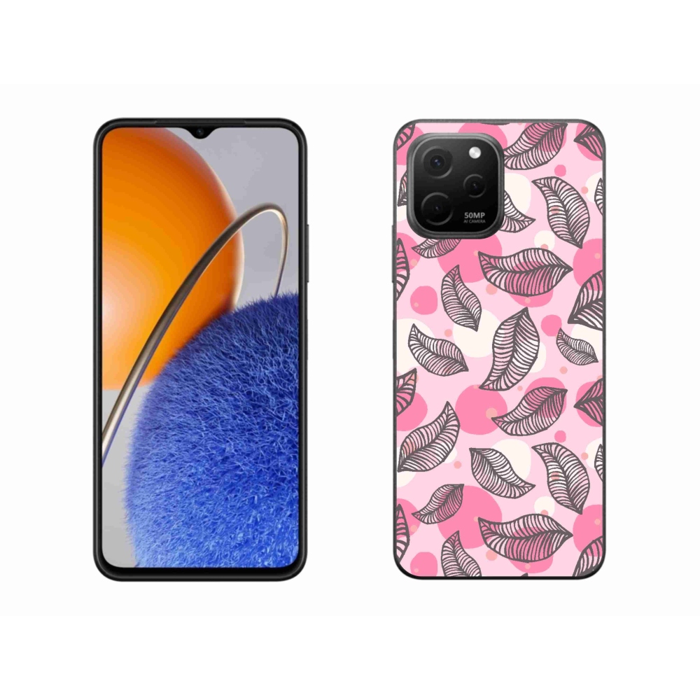 Gél borító mmCase a Huawei Nova Y61 készülékhez - rajzfilmes hulló levelek