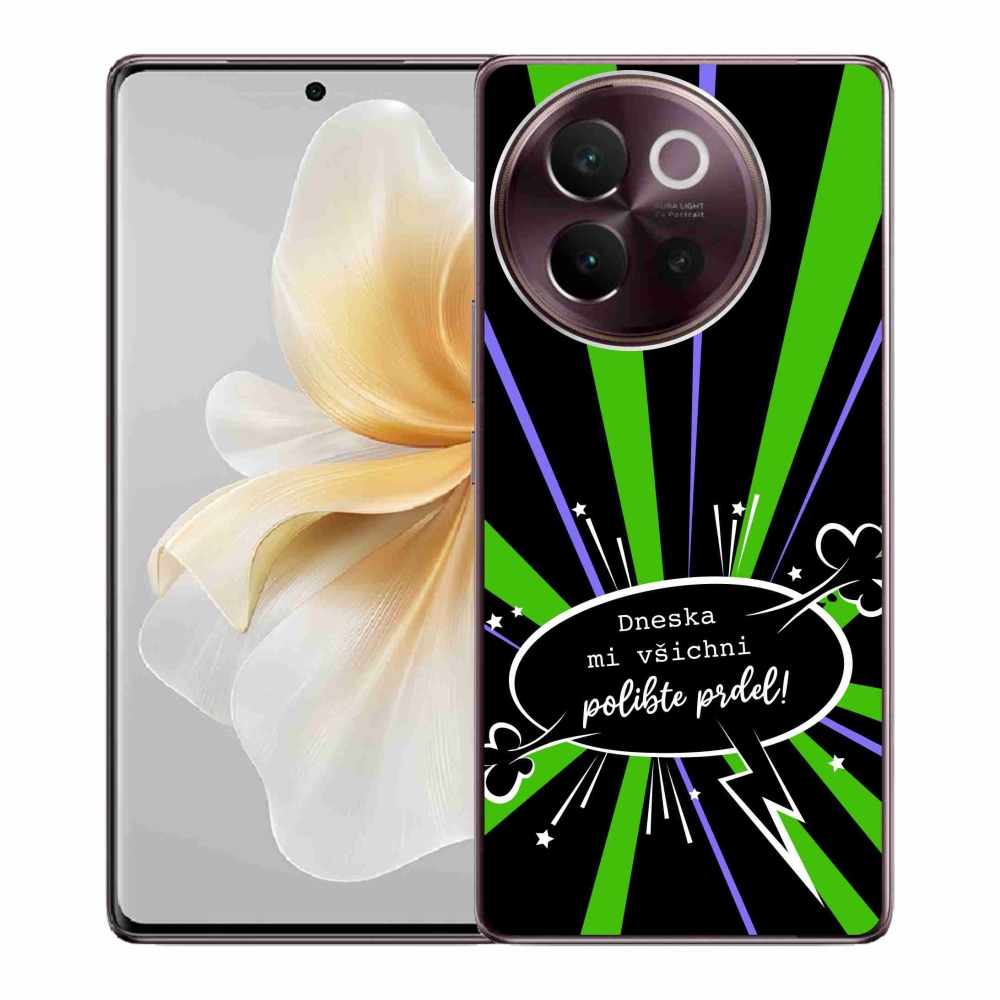 Gél borító mmCase a Vivo V40 Lite 5G készülékhez - vicces szöveg 15 fekete háttérrel