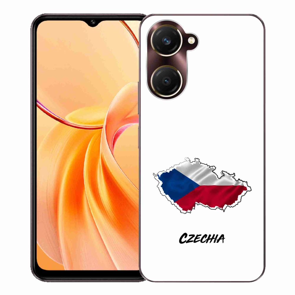 Gél védőhuzat mmCase a Vivo Y28s 5G - Csehország fehér háttérhez