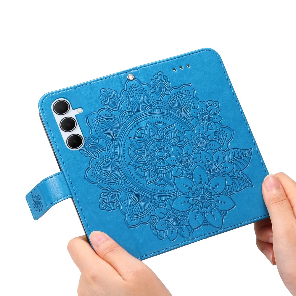 Mandala könyvtáska Samsung Galaxy A36 5G/A56 5G - kék