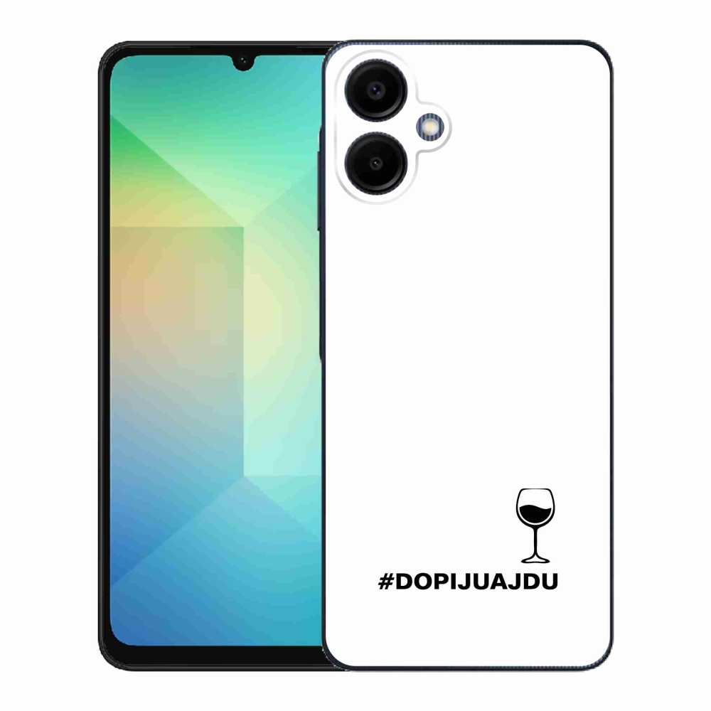 Gél borítás mmCase Samsung Galaxy A06 4G - bor motívum fehér háttérrel