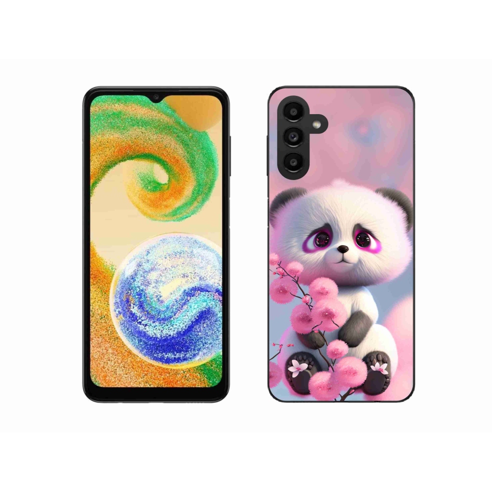 Zselés borítás mmCase Samsung Galaxy A04s (164.7x76.7x9.1mm) - aranyos panda 1