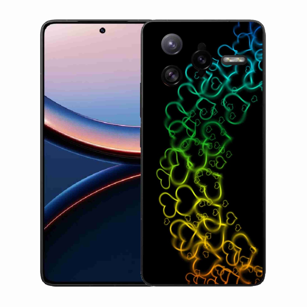 Gél borítás mmCase a Xiaomi Poco F7 Ultra számára - színes szívek