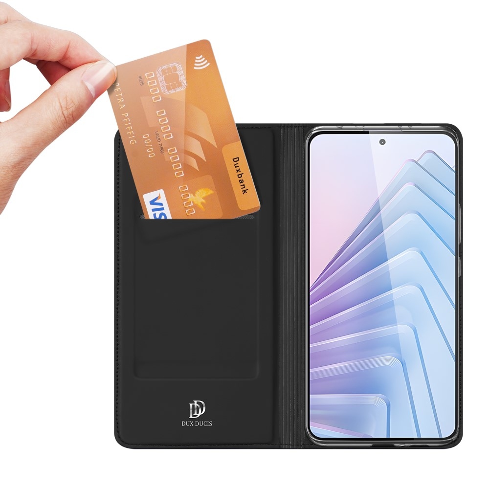 DUX könyvtáska Xiaomi Redmi Note 14 5G - fekete