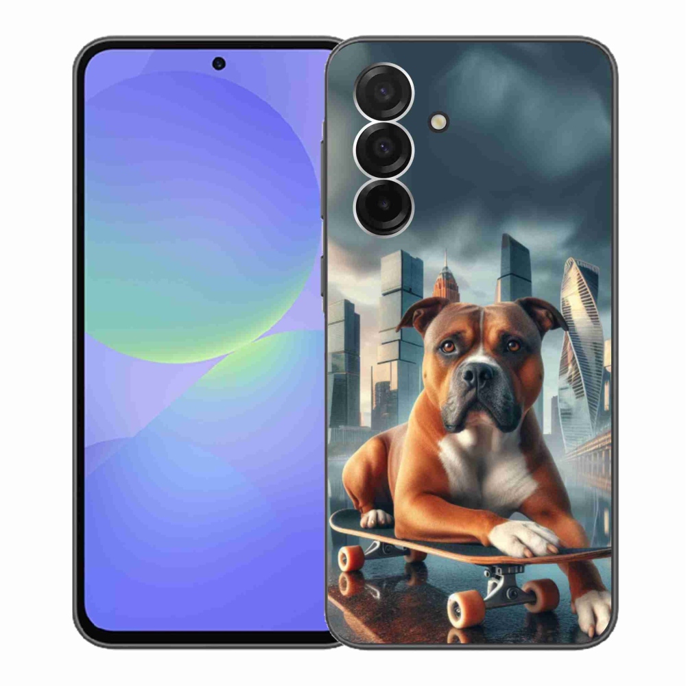 Zselés borítás mmCase Samsung Galaxy A36 5G - kutya gördeszkán