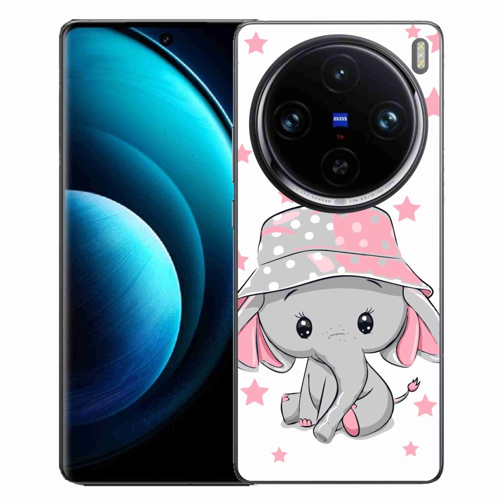 Zselés borítás mmCase Vivo X100 Pro 5G - rózsaszín elefánthoz