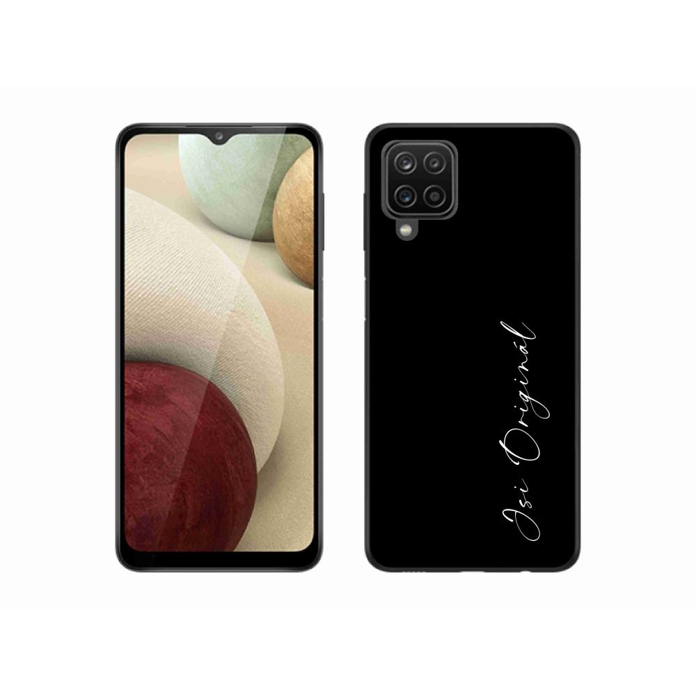Gél borító mmCase Samsung Galaxy A12 - te vagy az eredeti fekete háttér