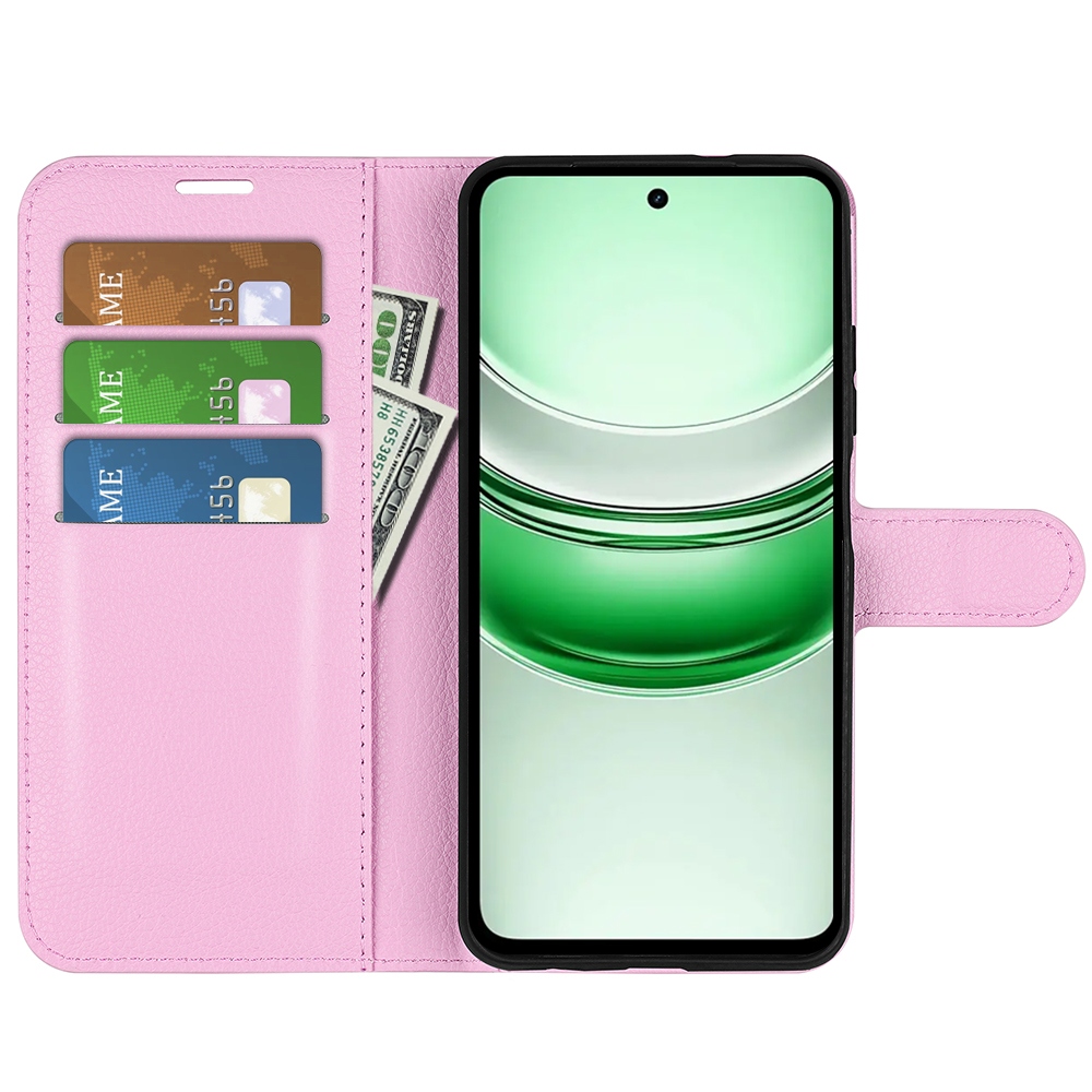 Litchi könyvtáska a Realme C71 készülékhez - rózsaszín