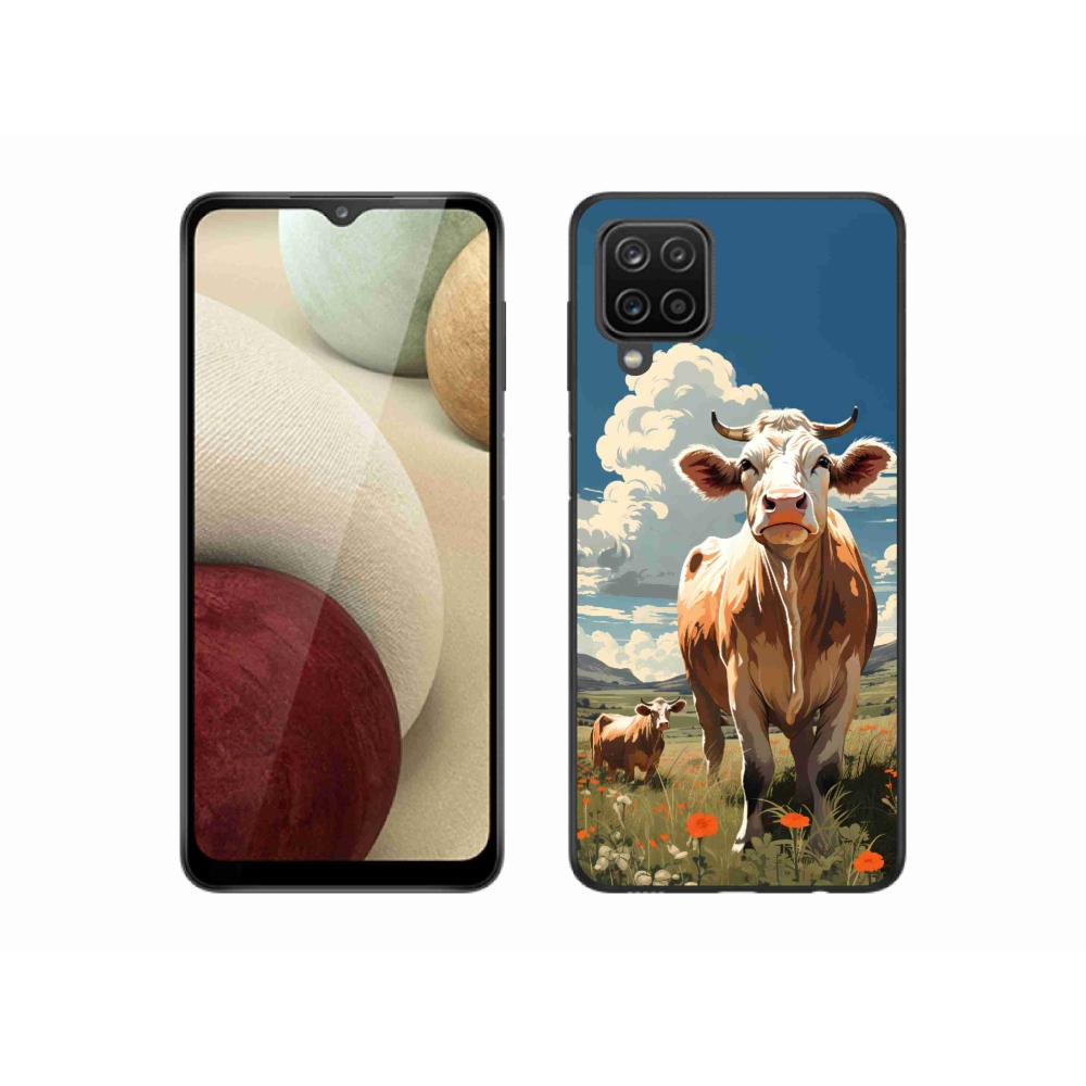 Zselés borítás mmCase Samsung Galaxy M12 készülékhez - tehenek a réten