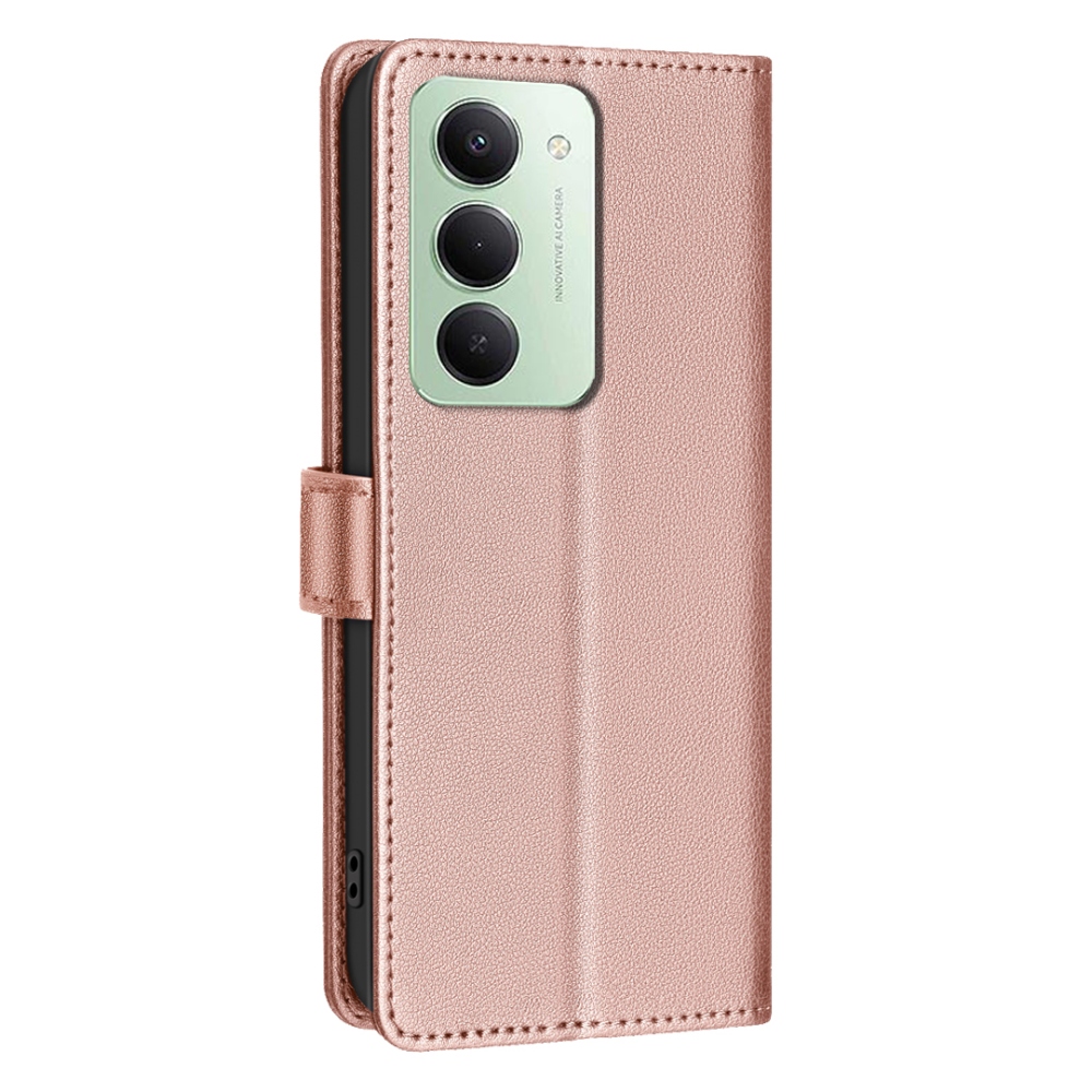 BINFEN könyv tok Xiaomi Redmi 15 5G (169mm) - rózsa arany
