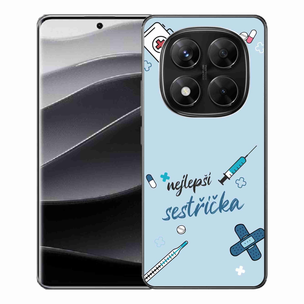 Gél borító mmCase a Xiaomi Redmi Note 14 Pro 5G/Poco X7 5G számára - legjobb kishúg kék háttérrel