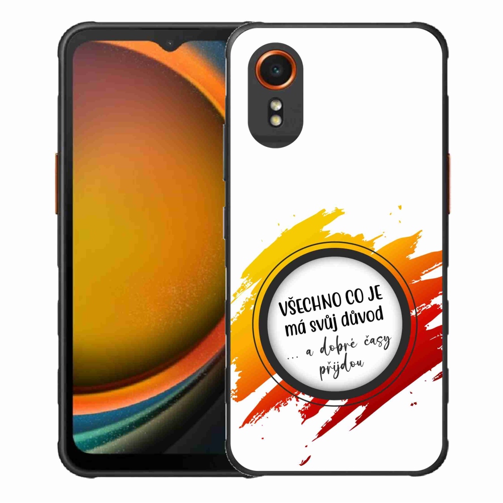 Gél borítás mmCase Samsung Galaxy Xcover 7 - idézet 3 fehér háttér
