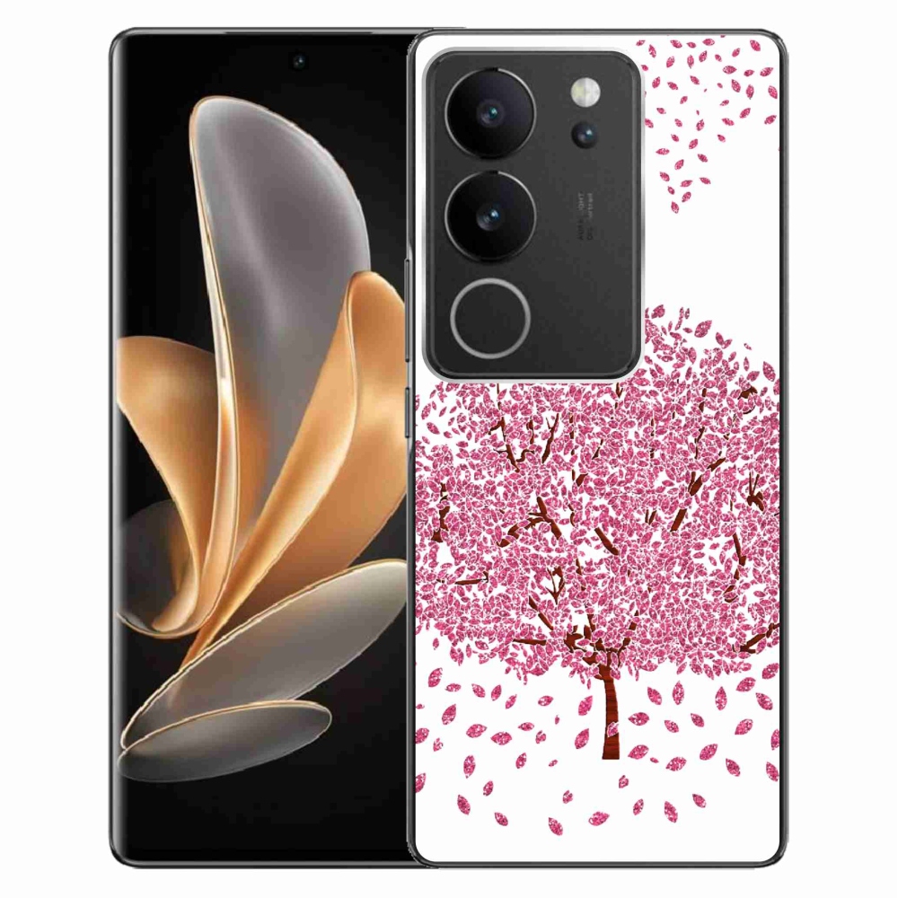 Gél borító mmCase a Vivo V29 5G-hez - rajzfilmfa levelekkel