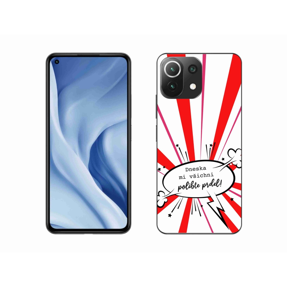 Gél borító mmCase a Xiaomi 11 Lite 5G NE számára - vicces szöveg 15 fehér háttérrel
