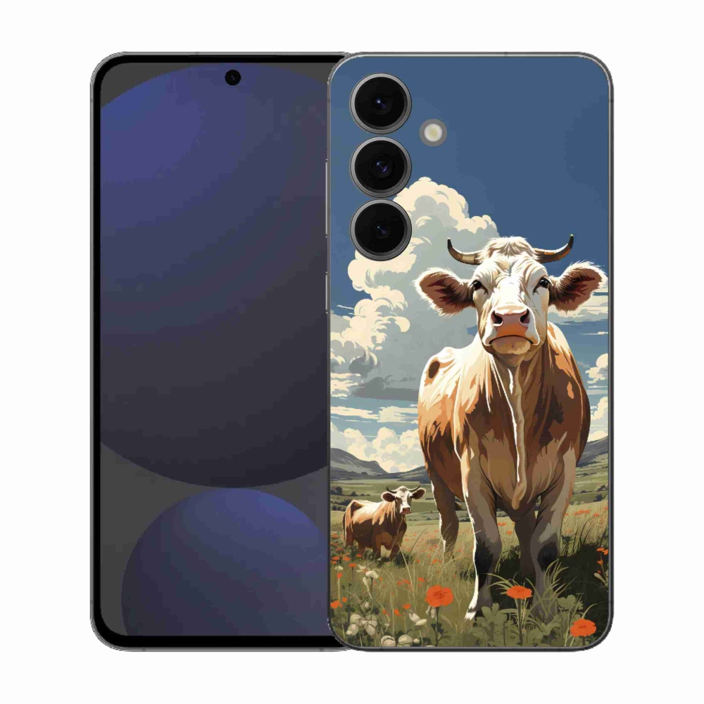 Zselés borítás mmCase Samsung Galaxy S25 FE - tehenek a réten
