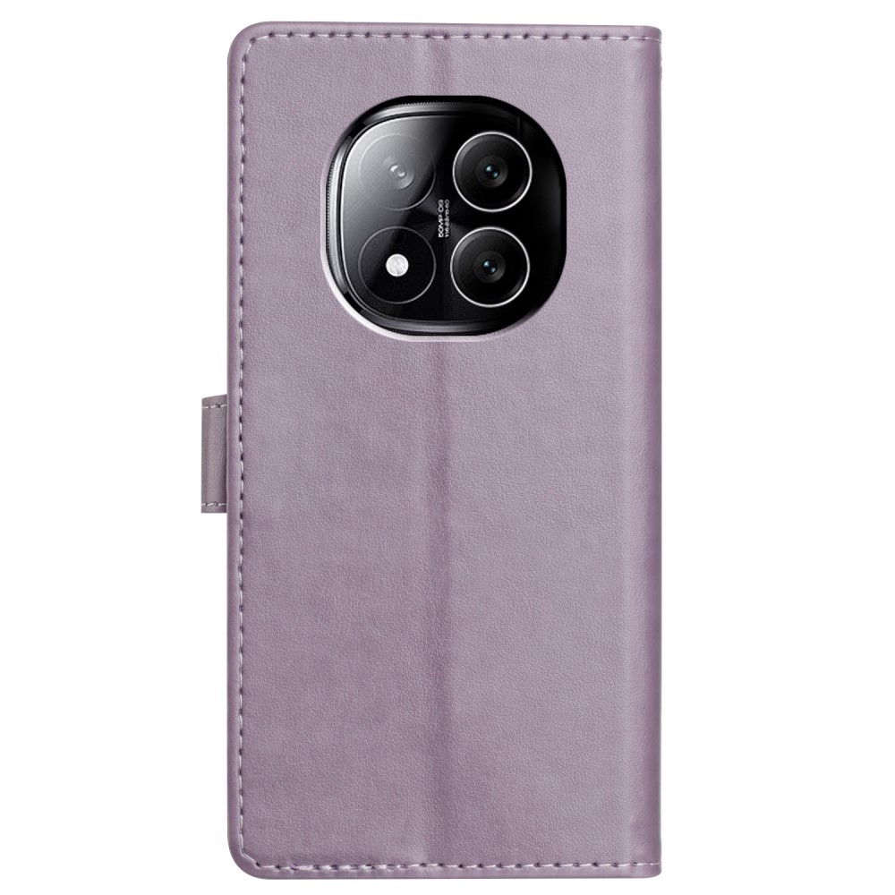 Vérrögök könyv tok Xiaomi Redmi Note 14 Pro 5G/Poco X7 5G - lila