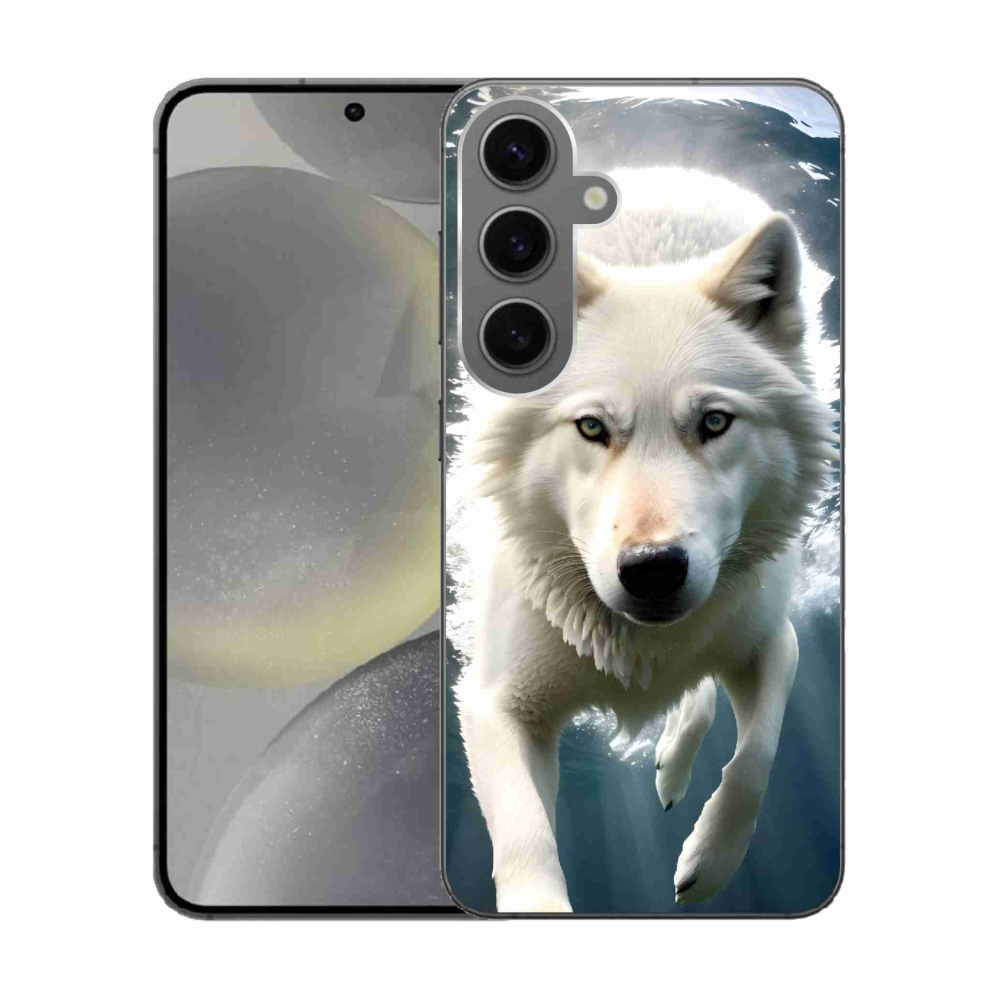 Gél védőhuzat mmCase Samsung Galaxy S24 készülékhez - fehér farkas