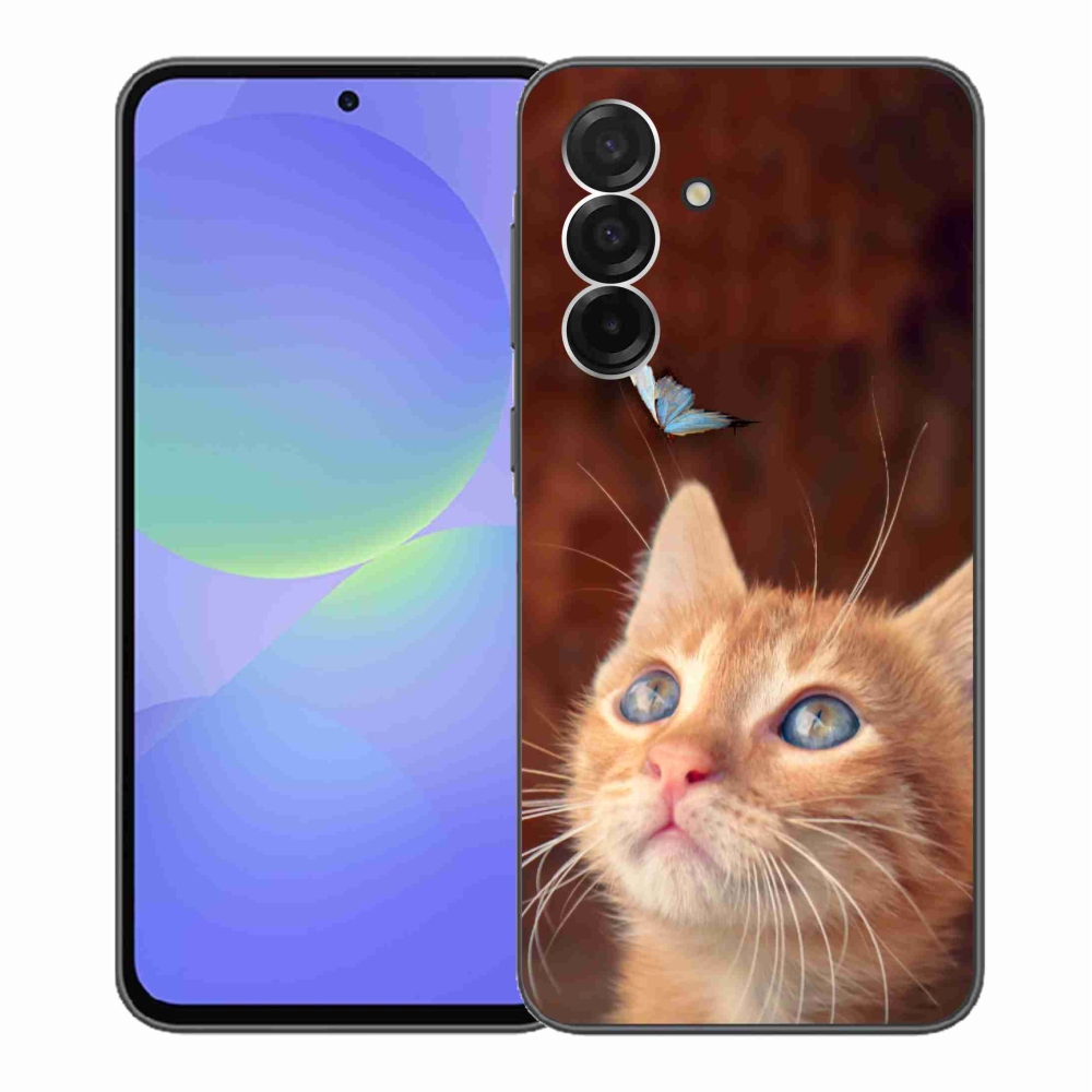 Gél borító mmCase Samsung Galaxy A36 5G - pillangó és cica - Samsung Galaxy A36 5G számára