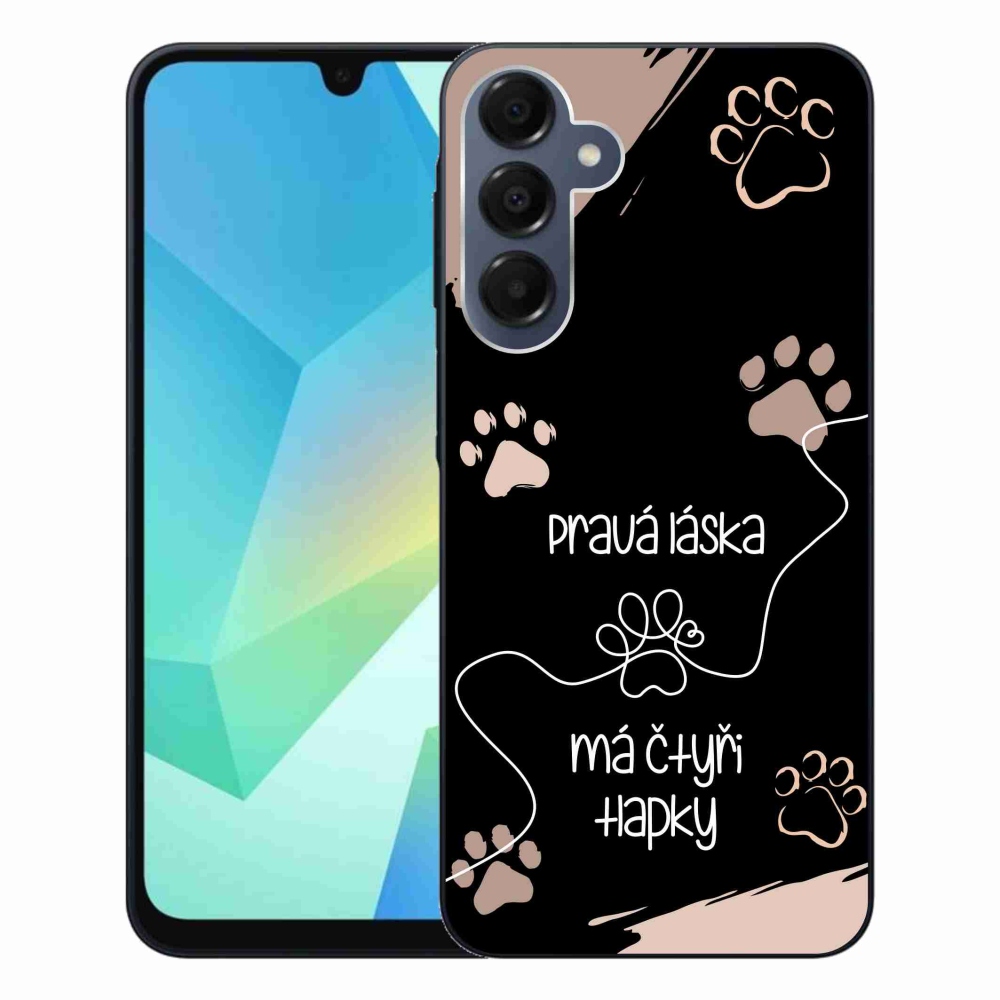 Gél borítás mmCase Samsung Galaxy A16 4G/5G - kutya motívum 1 fekete háttér