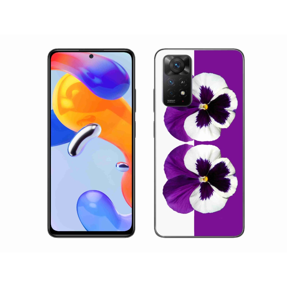 Gél borítás mmCase a Xiaomi Redmi Note 11 Pro 4G/5G-hez - lila és fehér virág