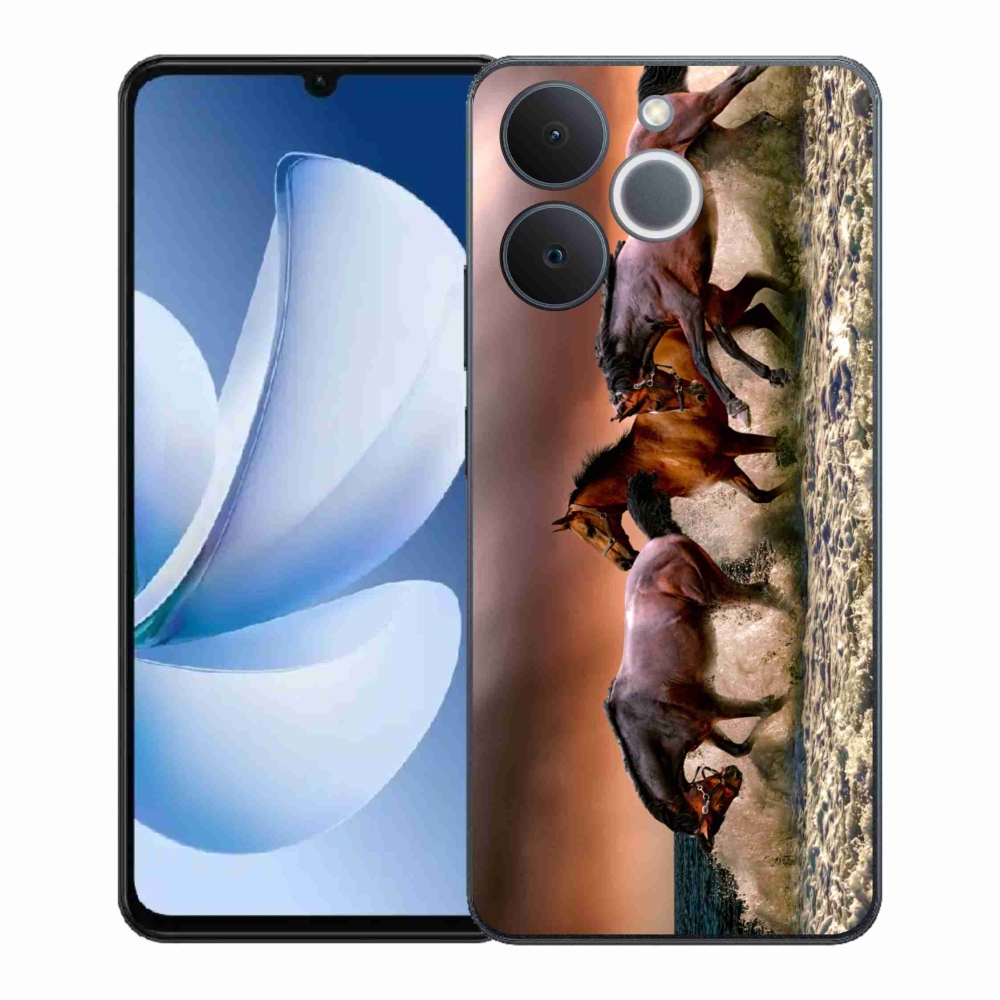 Zselés borítás mmCase a Realme Note 70T készülékhez - lovak 1