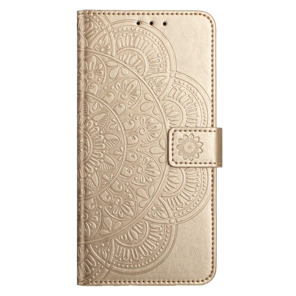 Mandala könyv tok a Xiaomi Redmi 13C 5G számára - arany színben