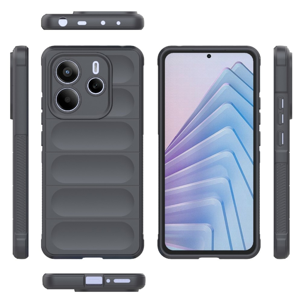 Rugg tartós zselés tok Xiaomi Redmi Note 14 5G - sötétszürke