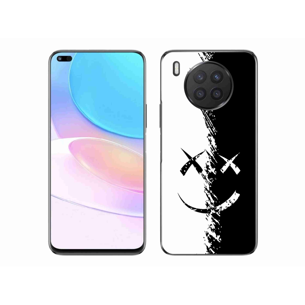 Zselés borító mmCase a Honor 50 Lite készülékhez - fekete-fehér mosolygó