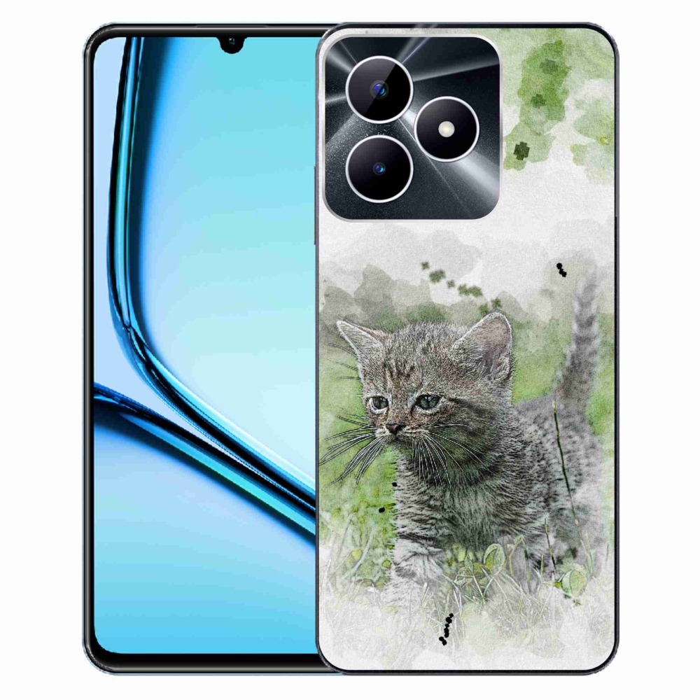 Gél borító mmCase a Realme Note 50 készülékhez - aranyos cica 1