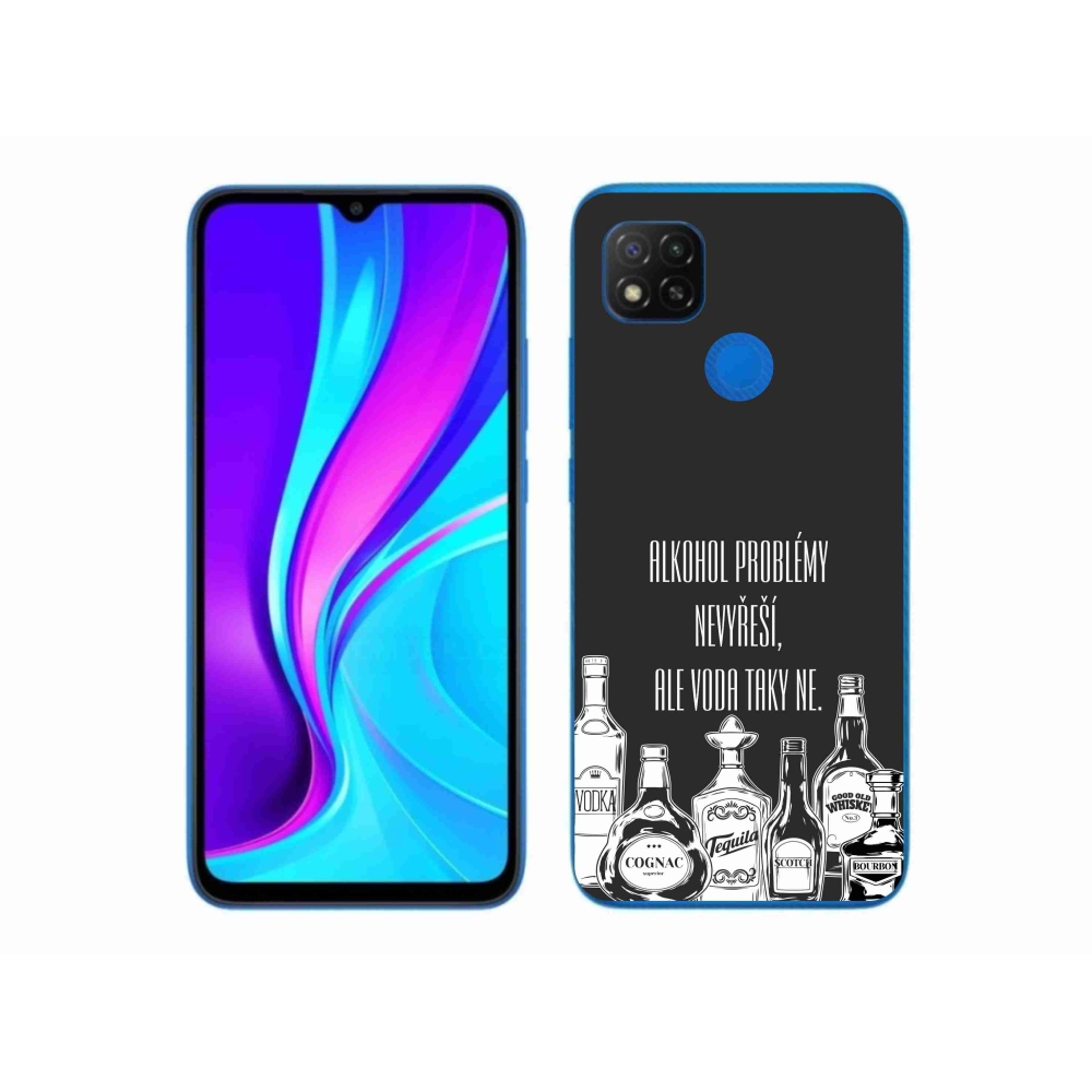 Gél borító mmCase a Xiaomi Redmi 9C-hez - vicces szöveg fekete háttérrel