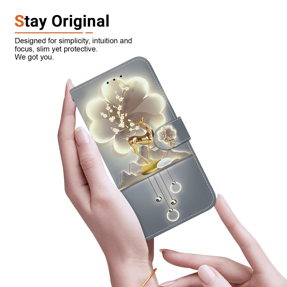Sokoldalú könyvtáska Samsung Galaxy A36 5G/A56 5G - szarvas