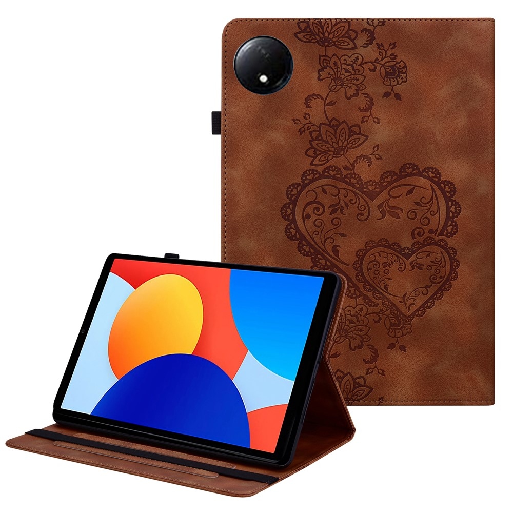 Szív záró tok Xiaomi Redmi Pad SE 8.7 tablethez - barna