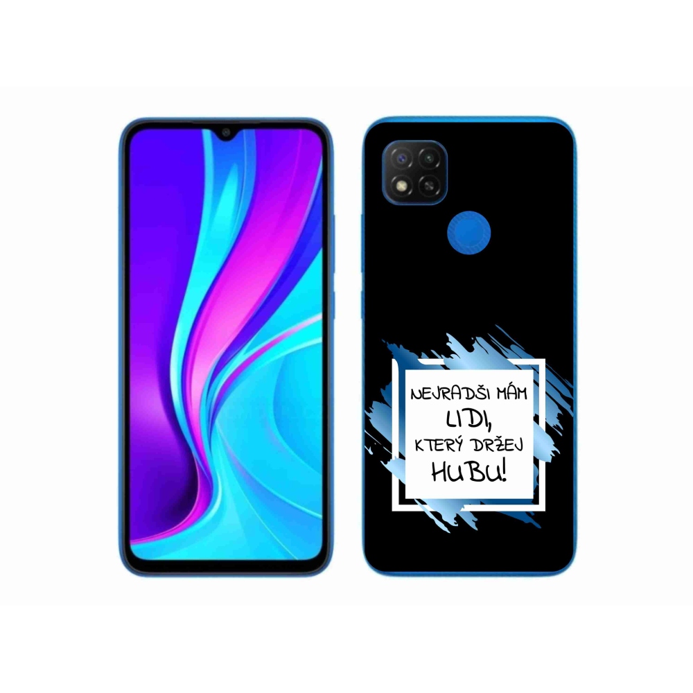 Gél borító mmCase a Xiaomi Redmi 9C-hez - vicces szöveg 7 fehér és fekete háttérrel