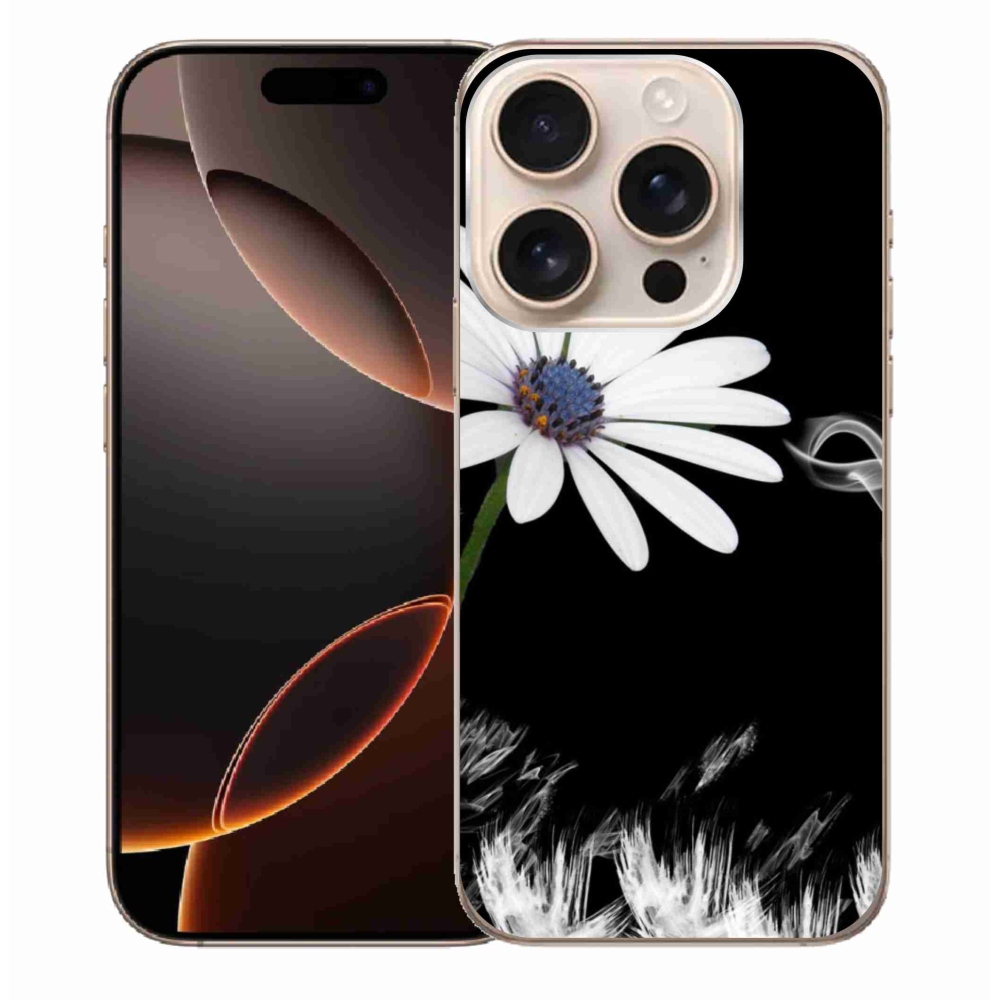 Gél védőhuzat mmCase iPhone 16 Pro Max készülékhez - fehér virág